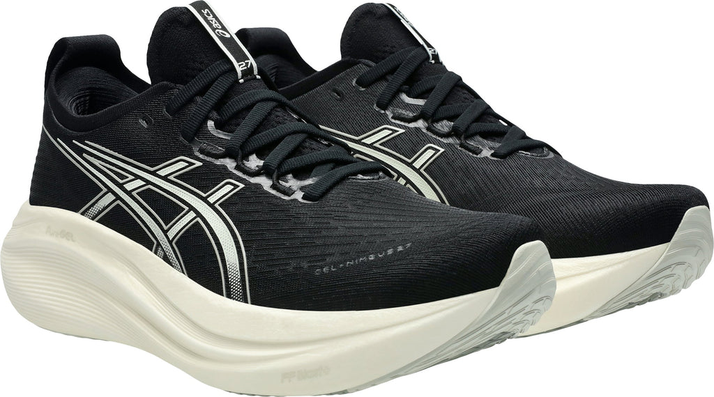 Men's Gel Nimbus 27 Wide Fit Road Running Shoes - Black