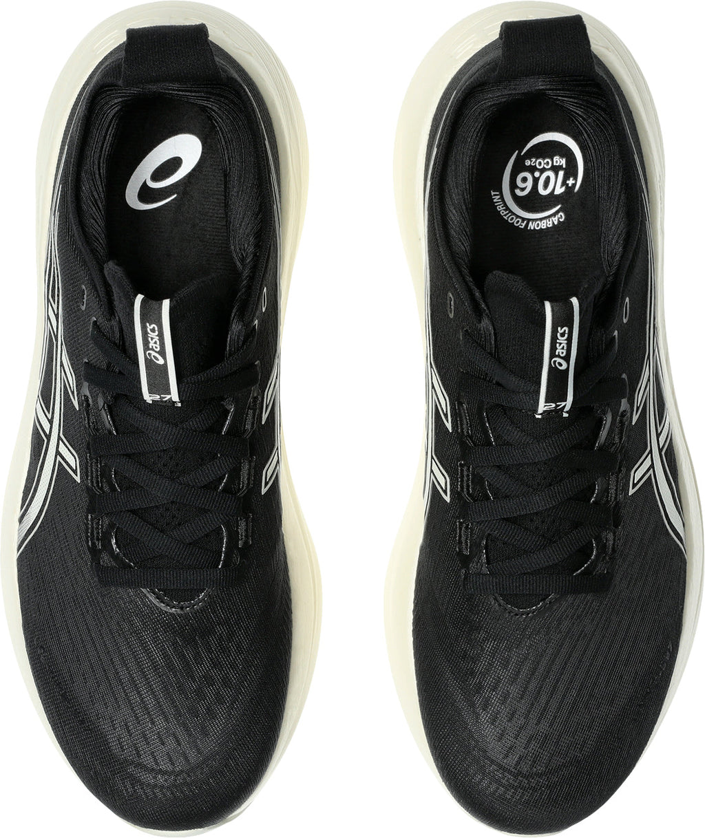 Men's Gel Nimbus 27 Wide Fit Road Running Shoes - Black