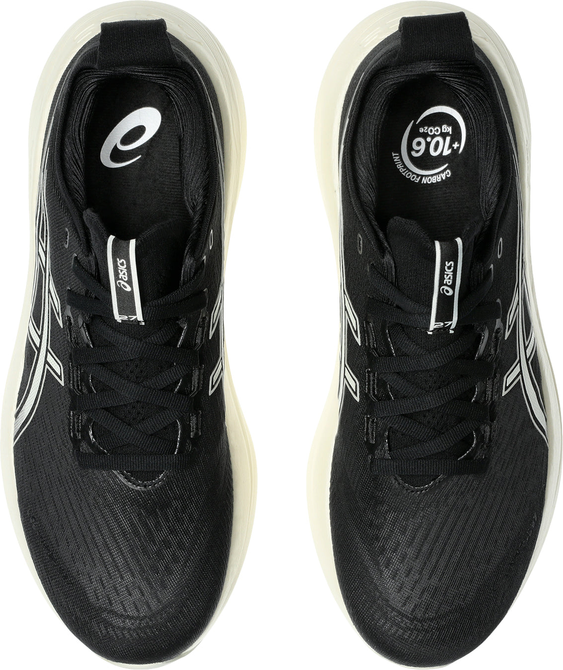 Men's Gel Nimbus 27 Wide Fit Road Running Shoes - Black