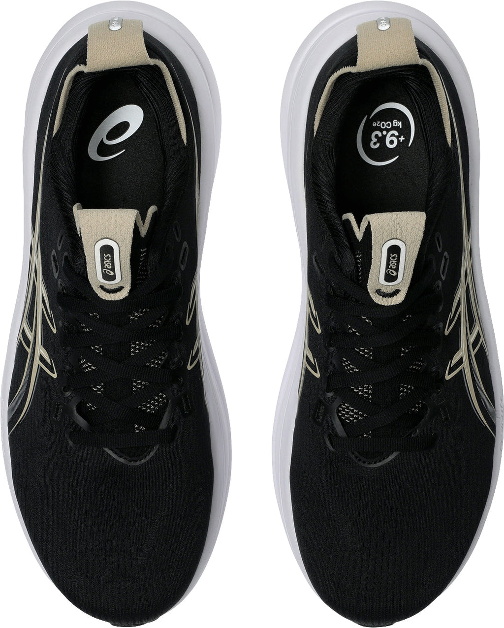 Men's Gel Nimbus 28 Wide Fit Road Running Shoes - Black