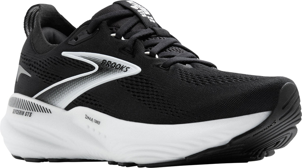 Women's Glycerin GTS 22 Wide Fit Road Running Shoes - Black