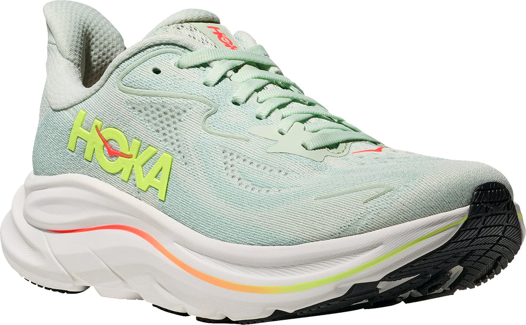 Women's Clifton 10 Wide Fit Road Running Shoes - Green