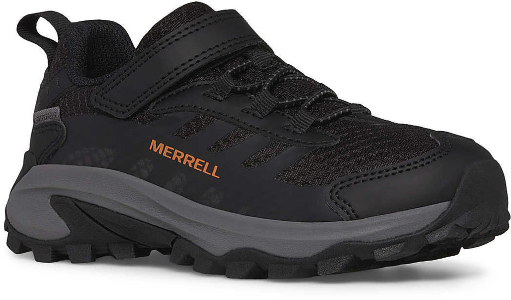 Moab Speed 2 A/C Waterproof Childrens Walking Shoes - Black