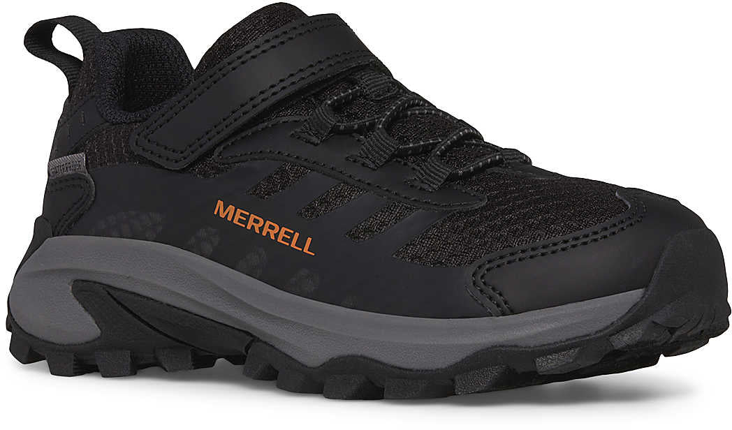 Moab Speed 2 A/C Waterproof Childrens Walking Shoes - Black