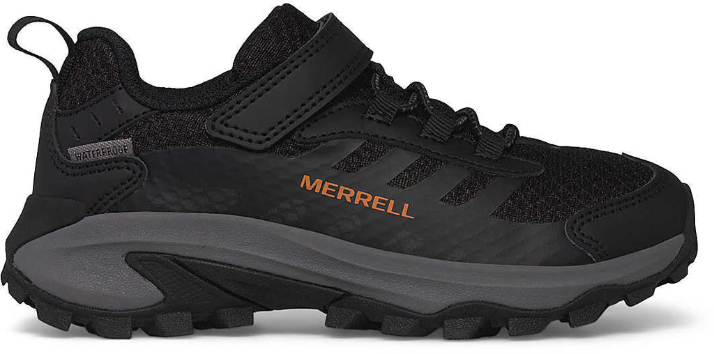 Moab Speed 2 A/C Waterproof Childrens Walking Shoes - Black