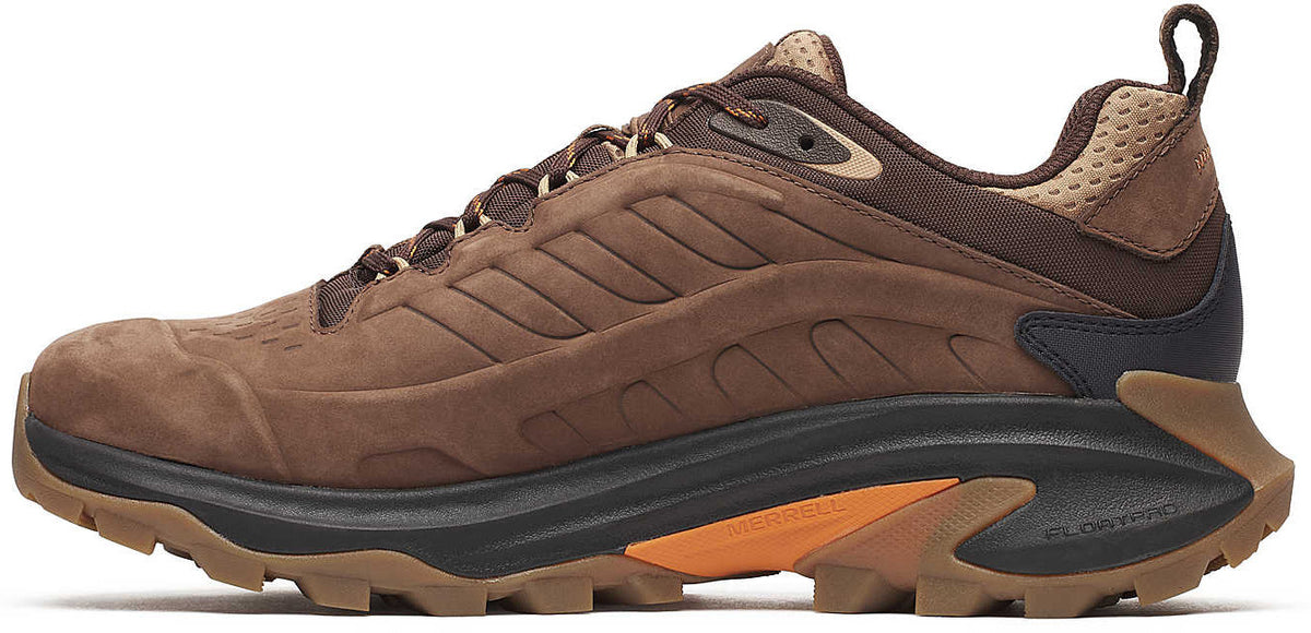 Men's Moab Speed 2 Leather Waterproof Walking Shoes - Brown