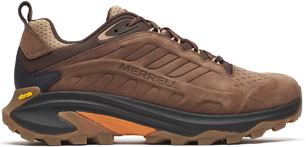 Men's Moab Speed 2 Leather Waterproof Walking Shoes - Brown