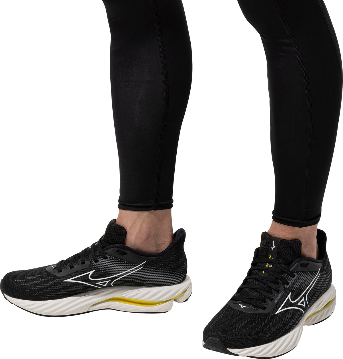 Men's Wave Inspire 21 Wide Fit (2E) Road Running Shoes - Black