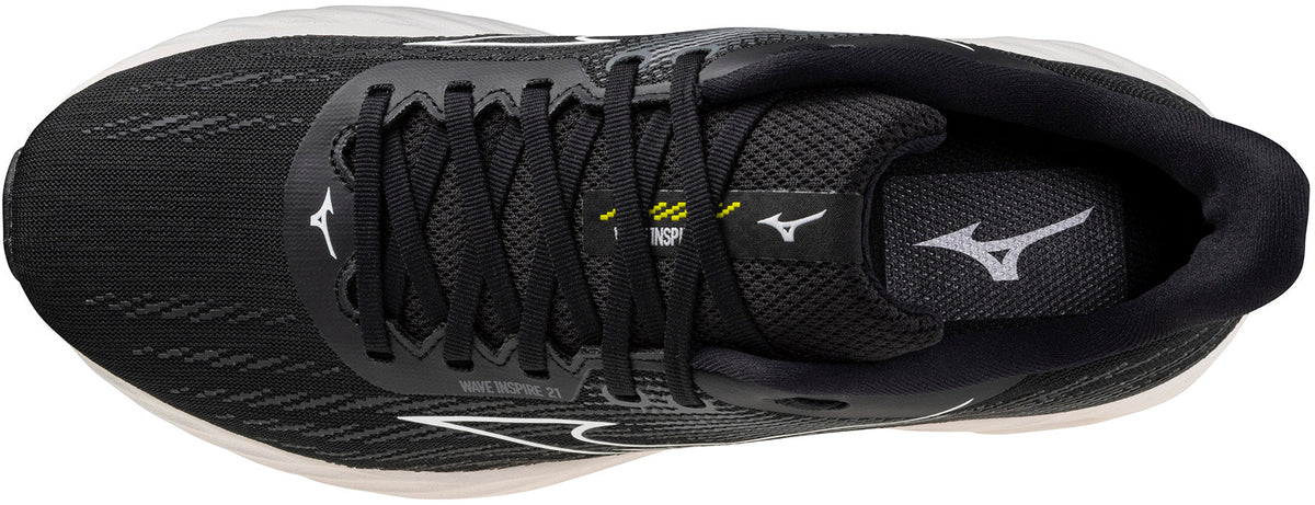 Men's Wave Inspire 21 Wide Fit (2E) Road Running Shoes - Black