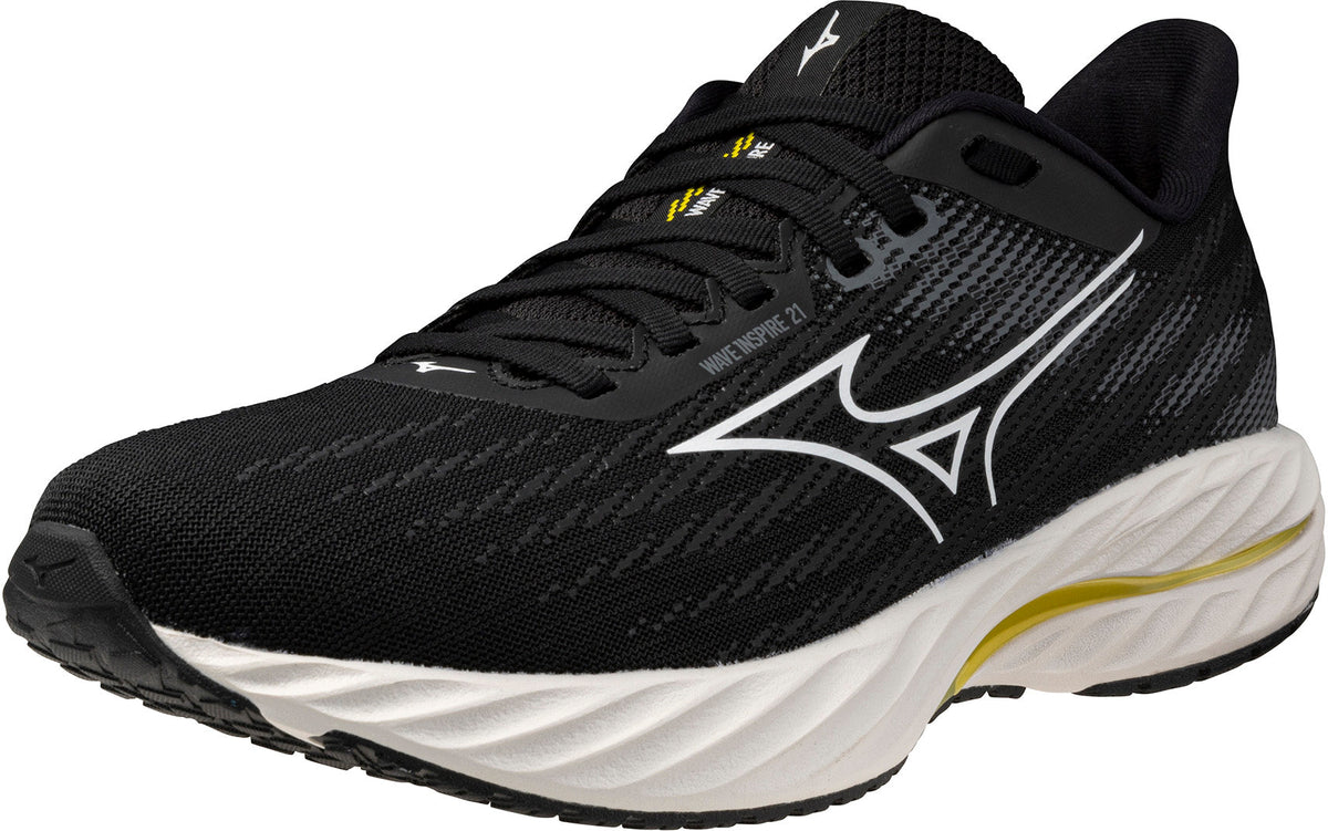 Women's Wave Inspire 21 Wide Fit (D) Road Running Shoes - Black