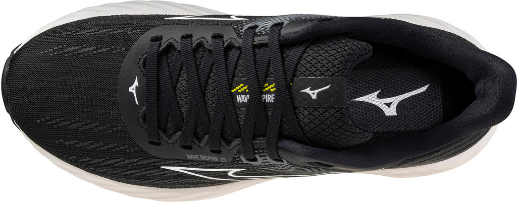 Women's Wave Inspire 21 Wide Fit (D) Road Running Shoes - Black