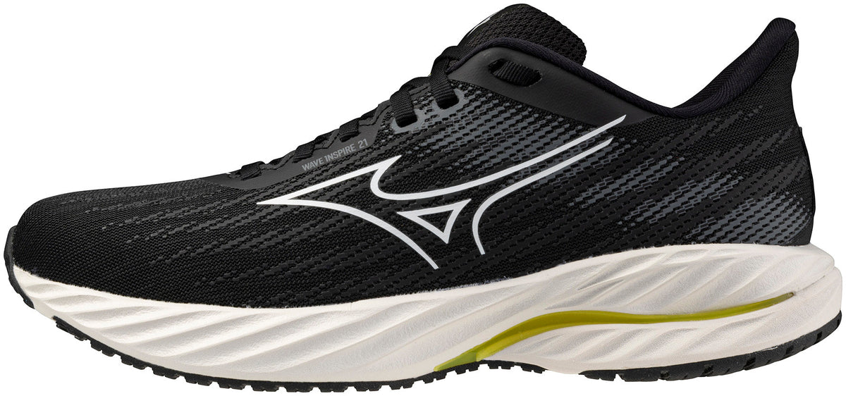 Women's Wave Inspire 21 Wide Fit (D) Road Running Shoes - Black