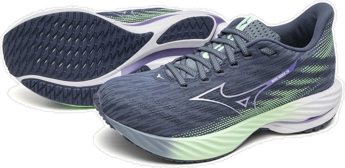 Women's Wave Rider 28 Road Running Shoes - Blue