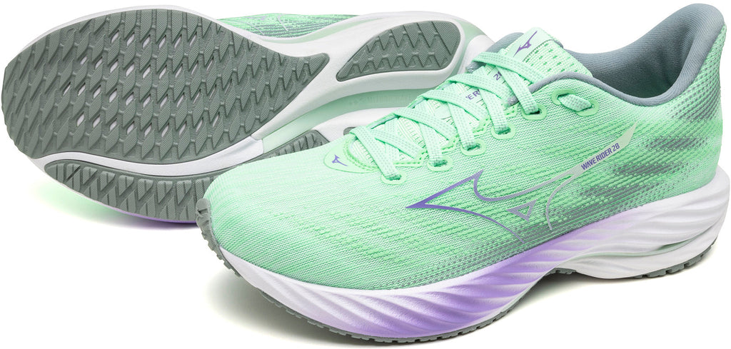 Women's Wave Rider 28 Road Running Shoes - Green