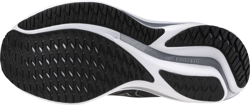 Men's Wave Rider 28 Wide Fit (2E) Road Running Shoes - Black