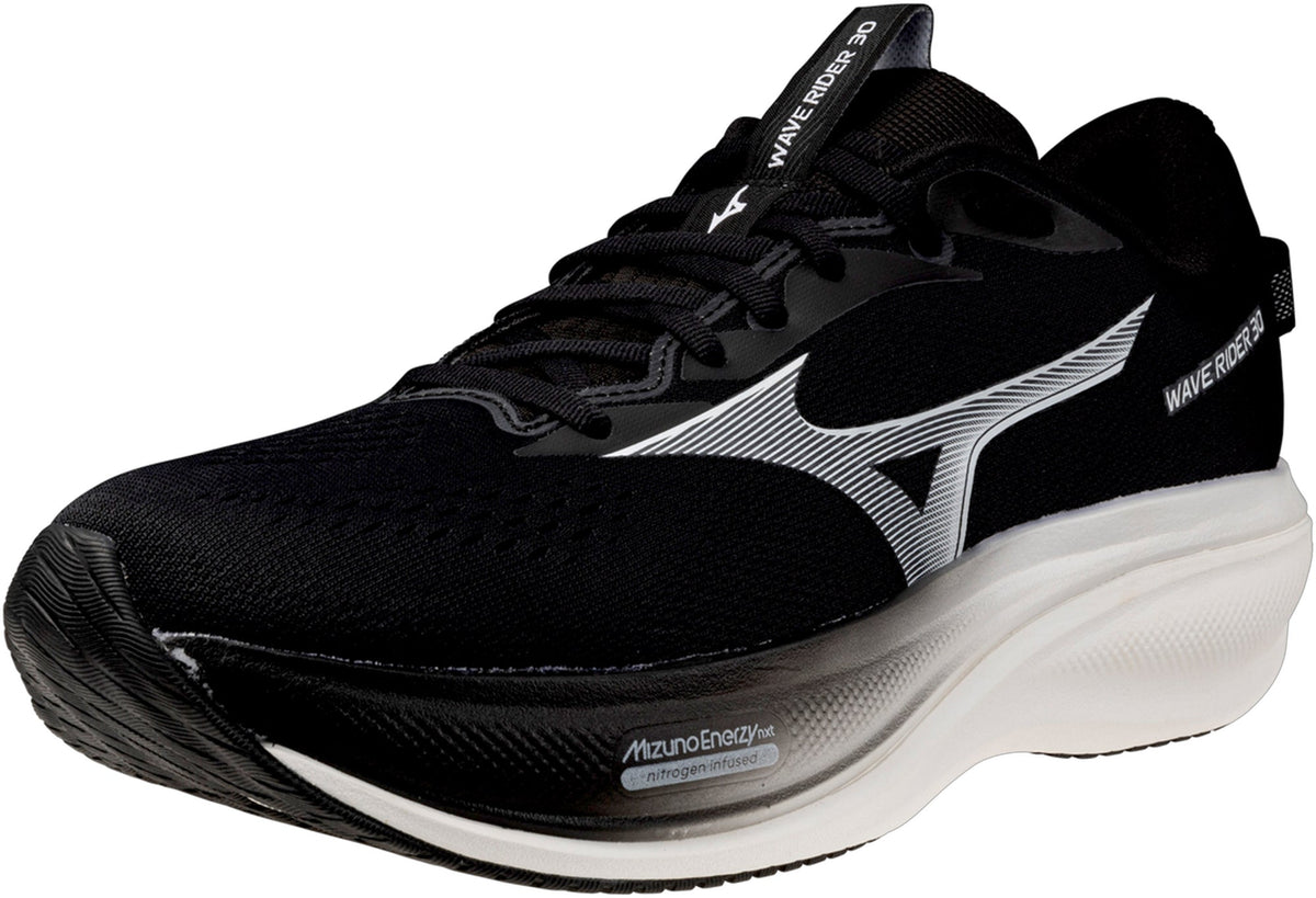 Men's Wave Rider 30 Road Running Shoes - Black