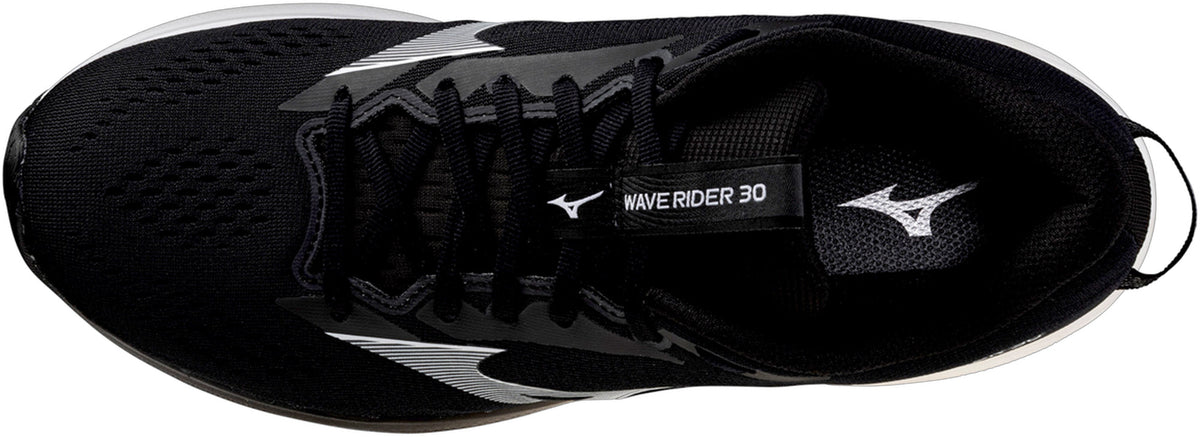 Men's Wave Rider 30 Road Running Shoes - Black
