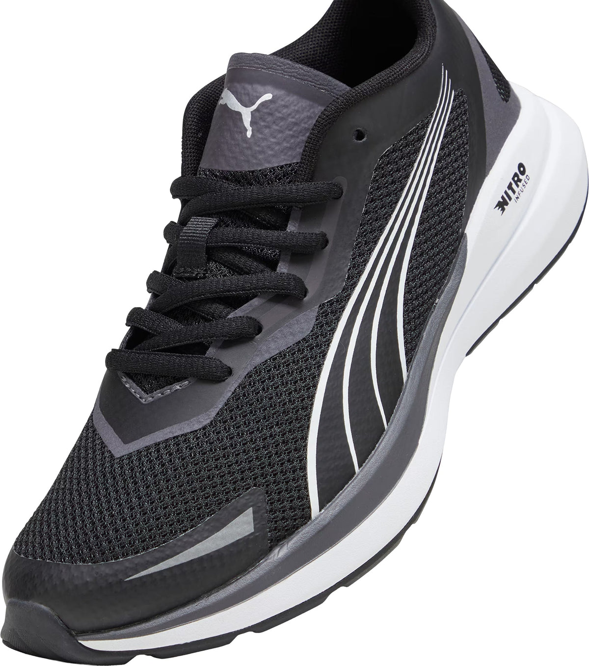 Junior Kruz Nitro Road Running Shoes - Black