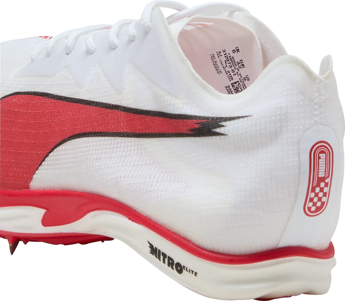 Mid Distance Nitro Elite 3 Running Spikes - White