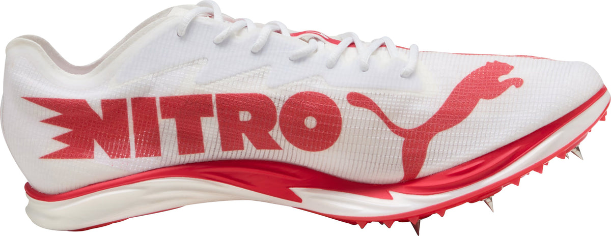 Mid Distance Nitro Elite 3 Running Spikes - White