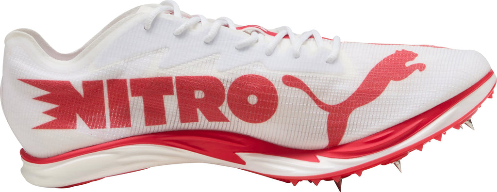 Mid Distance Nitro Elite 3 Running Spikes - White