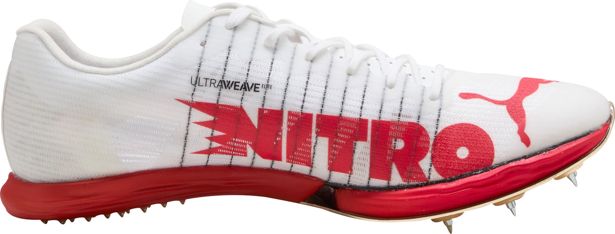 evoSpeed Forte Nitro Elite Running Spikes - White